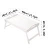 Bamboo Breakfast Bed Tray With Folding Legs Sofa Laptop And Snack Serving Tray Black White 1