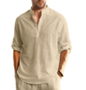 Mens Long Sleeve Henley Shirt Lightweight Cotton Button Tee For Business And Streetwear 1