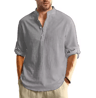 Mens Long Sleeve Henley Shirt Lightweight Cotton Button Tee For Business And Streetwear 6