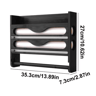 Bamboo Foil And Cling Film Organizer With Cutter Wall Mounted Kitchen Storage And Paper Towel Holde 2