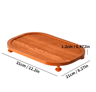 Wooden Elevated Riser Tray Set S To L Oval Floating Soap Dish And Jewelry Holder Brown 3