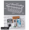 Standing Office Pegboard Storage No Drill Clip On Desktop Rack With DIY Accessories 0