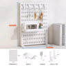 Standing Office Pegboard Storage No Drill Clip On Desktop Rack With DIY Accessories 25