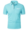 Mens Short Sleeve Polo Shirt Breathable Loose Fit Casual Summer Top With Pocket 2