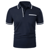 Mens Short Sleeve Polo Shirt Breathable Loose Fit Casual Summer Top With Pocket 4