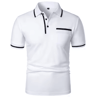 Mens Short Sleeve Polo Shirt Breathable Loose Fit Casual Summer Top With Pocket 7