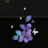 Purple Faux Velvet Hairpin Ancient Style Handmade Filigree Hair Accessory For Hanfu And Cosplay 1 T 3