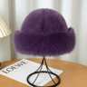 Womens Winter Fleece Bucket Hat With Ear Protectors Windproof Warm Casual Outdoor Hat 15