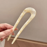 U Shaped Hair Fork French Style Acrylic Geometric Hairpin For Women And Girls 4