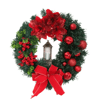 Christmas LED Wreath With Red Bow Lighted Holiday Garland For Indoor And Outdoor Decor 9
