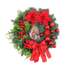 Christmas LED Wreath With Red Bow Lighted Holiday Garland For Indoor And Outdoor Decor 11