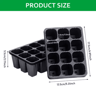 12 Hole Seedling Tray Pots Black Vegetable Germination Grow Boxes For Plants And Flowers 10 20 PCS 2