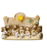 Cartoon Christmas Nativity Scene Figurines Hand Painted Resin Holiday Decor Set 4