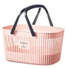 Plastic Organizer Basket With Handles Stackable Drainage Storage Bin For Bathroom Essentials 4