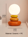 Colorful Stone Table Lamp Nordic LED Neutral Light Bedside Lamp With Stacked Stone Design 1