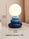 Colorful Stone Table Lamp Nordic LED Neutral Light Bedside Lamp With Stacked Stone Design 3