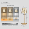 LED Touch Sensor Table Lamp 3 Color Rechargeable Desktop Night Light For Ambient Decor 1