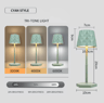 LED Touch Sensor Table Lamp 3 Color Rechargeable Desktop Night Light For Ambient Decor 3