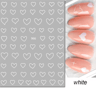 3D Nail Art Stickers Set Love Hearts Stars And Clouds French Tip Decals 3