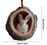 Animal Christmas Acrylic Pendant Ornament  Raccoon Owl Squirrel Bunny  Bird 2D Design 4