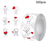 Matchstick People ThumbsUp Stickers  500pcsRoll SelfAdhesive PVC Labels 1