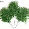 Artificial Tropical Palm Leaves With Stems  Plastic Greenery For Home Garden  Event Decor 2