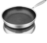 TriPly 316 Stainless Steel Honeycomb Wok Skillet  WholeBody Construction For All Stoves 1