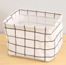 Cotton And Hemp Storage Basket With Handles Printed Tabletop Organizer 2