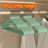 10PCS NonSlip Thick Plastic Clothes Hangers For Daily Drying 1