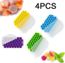 LargeCapacity 148Cube Silicone Ice Tray With Lid  BPA Free Ice Maker 12