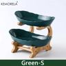 Modern Wooden ThreeLayer Fruit Plate MultiTier Snack  Dessert Serving Stand 5
