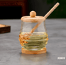 Glass Honeycomb Honey Storage Jar With Dipper  Lid Decorative Honey Bottle For Kitchen  Parties 2