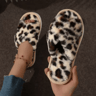 Womens CrossStrap Faux Fur Slippers  Warm Plush Indoor Slides For Home Comfort 5