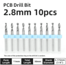TOOLEYE Micro PCB Drill Bit Set  10pcs Precision CNC Drills 013175mm 18 Shank 3