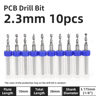 TOOLEYE Micro PCB Drill Bit Set  10pcs Precision CNC Drills 013175mm 18 Shank 8
