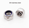 304 Stainless Steel Lock Nuts  Black Hex Nylon Insert Lock Nuts M2M16 1