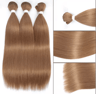 32Inch Ombre Straight Synthetic Hair Bundle 200g HighTemperature Fiber 27613 Brown Grey M618 0