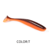 Supercontinent Double Color Soft Shad Lure T Tail Silicone Fishing Bait 5