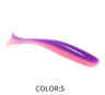 Supercontinent Double Color Soft Shad Lure T Tail Silicone Fishing Bait 7