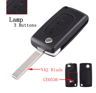 KEYYOU Flip Car Key Shell Case For Peugeot And Citroen Folding Remote Key Cover 2 To 4 Buttons 3