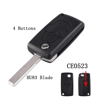 KEYYOU Flip Car Key Shell Case For Peugeot And Citroen Folding Remote Key Cover 2 To 4 Buttons 8