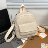 Corduroy Mini Backpack For Girls Lightweight Casual Travel And School Rucksack 3