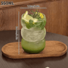 INS Style 3D Rose Glass Cup Heat Resistant Transparent Coffee And Juice Tumbler 6