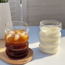 INS Style Transparent Glass Coffee Mug Heat Resistant Ripple Tumbler For Cocktails And Beverages 1  8
