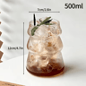 INS Style Transparent Glass Coffee Mug Heat Resistant Ripple Tumbler For Cocktails And Beverages 1  12