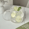RippleWave Transparent Drinking Glass  Creative Wave Iced Coffee Tumbler 16