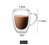 ThermoClear Double Wall Glass Coffee Cup HeatResistant Drinkware Set 8