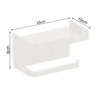 WallMounted Toilet Paper Holder With Storage Shelf For Bathroom  Kitchen 3