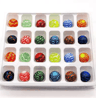Feather Design 16 Mm Handmade Glass Marbles Decorative Game  Home Accent Balls 2