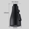 3 Mode Kitchen Faucet Sprayer Head Replacement With 1 To 2 Inch Connector 4